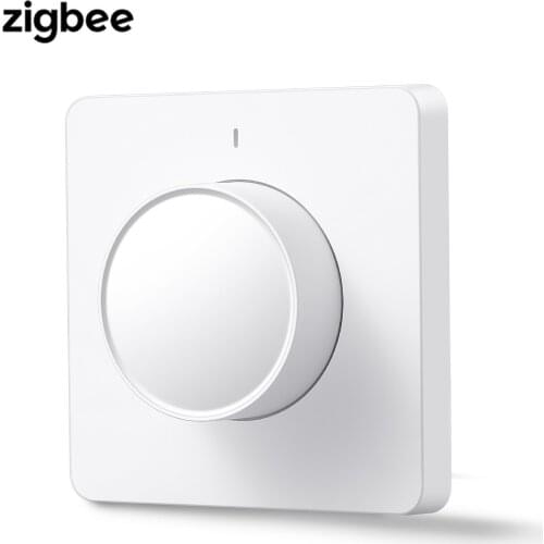 Zigbee Led Light Dimmer Switch White Rotary Speech App Remote Control Dimmer Switch
