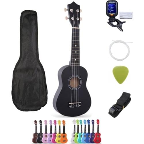 Hot selling Ukulele 21 inch Children Ukelele Soprano 4 Strings Hawaiian Spruce Basswood Guitar Uke Kids Gift Music Instrument