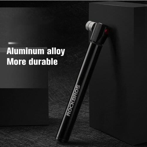 ROCKBROS Mini 260PSI Bicycle Pump Aluminum Alloy Wear-Resistant Portable Anti-Fall Be Applicable Mountain Bike Road Bike