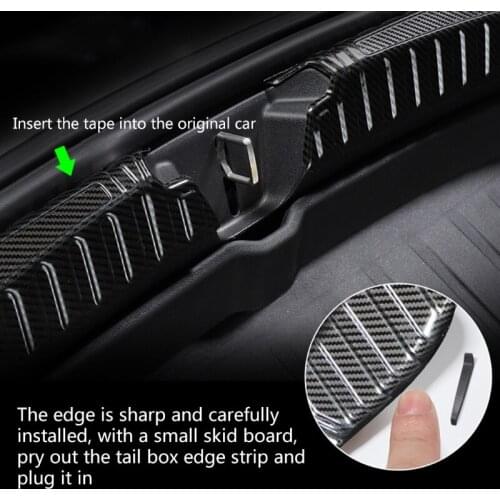 Stainless Steel Trunk Inner Guard for Tesla Model 3 2017-2020 Car Inner Rear Bumper Guard Plate Cover Trim