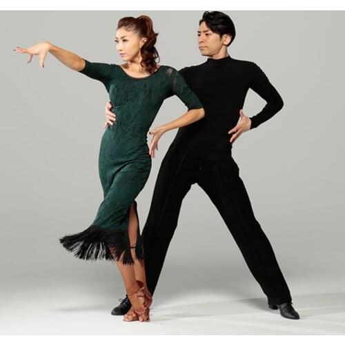 Sexy Women Lady Latin Dance Dress Tassel 2Colors Vestidos Infantis tango Dance Dress Samba Costume Dance Clothing Competition