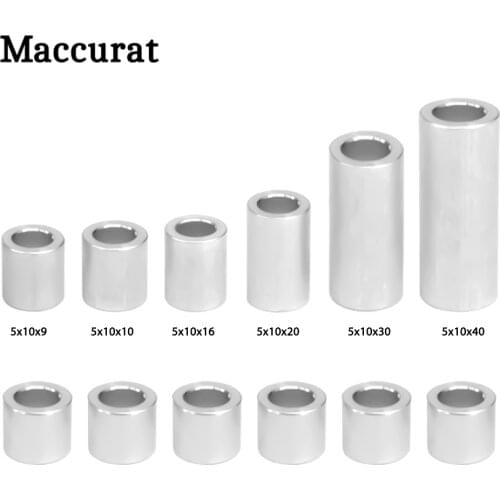 10pcs 3D Printer Parts Openbuilds Aluminium Spacer V-slot Isolation Column Separate Pillar Quarantine Bore 5MM Reprap 3D Printer