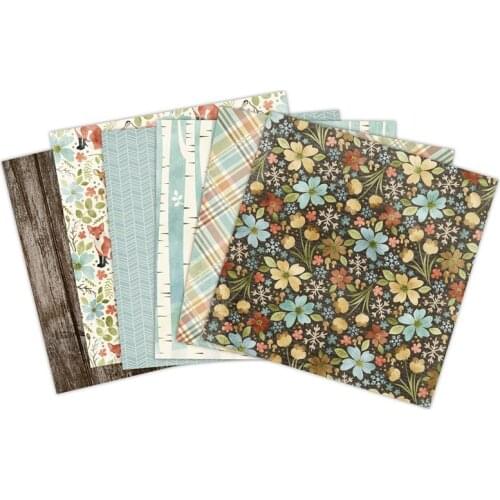 24PCS/Lot Wood Grain Retro Material Papers DIY Scrapbooking Album Diary Gift Decorative Paper Scrapbooking Paper