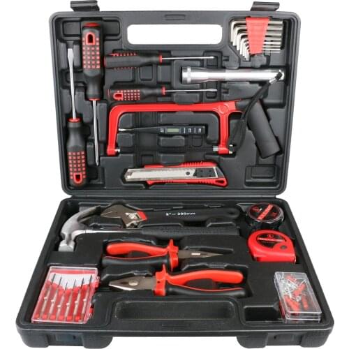 32PCS General Repair Tool Set Digital Electric Tester Tape Measure Wrench Hex Key Hand Saw Gaffer Tape Household Maintain Kit