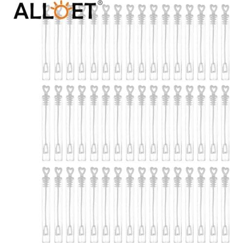 48pcs Empty Wand Tube Bubble Soap Bottles Wedding Birthday Festival Party Decoration Kids Compact and Portable Funny Outdoor Toy
