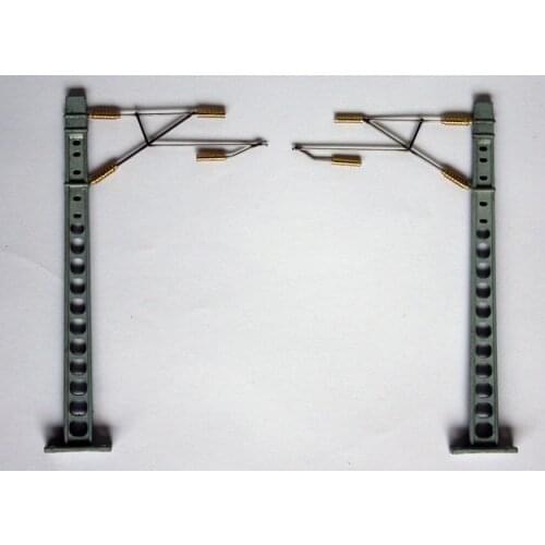 6pcs / lot 1/87 Model Train ho scale train single column arm catenary accessories sand table model trains Free Shipping