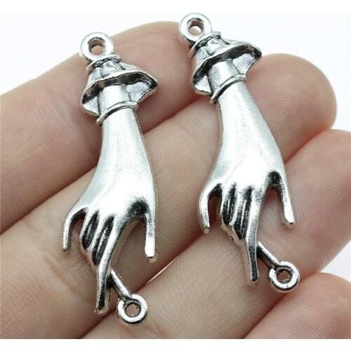 8pcs 45x14mm Charm Hand Connector Palm Hand Connector Charms For Jewelry Making Hand Connector Charms
