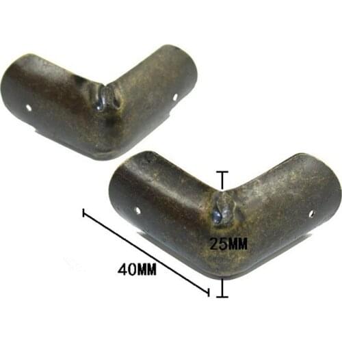 Antique Right angle Legs Wooden Box Hardware Corner Brackets Decor Cover,Four sides protection,European Iron Corners,40mm,20Pcs