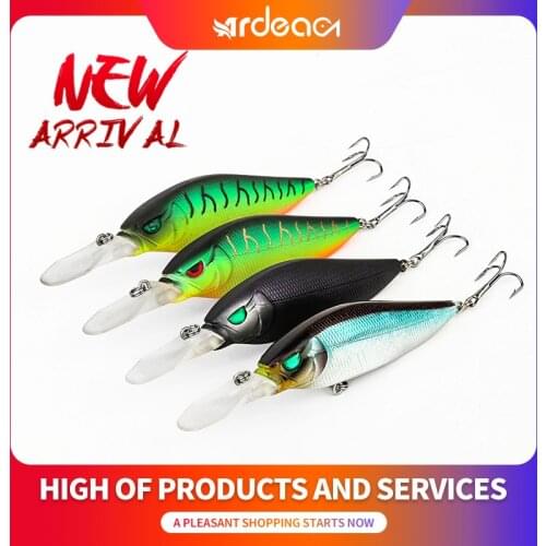 Ardea Crank Hard Bait 1Pcs Wobblers Swimbait Floating Artificial lure Black Minnow Deep Sea Bass Pike Fishing Tackles