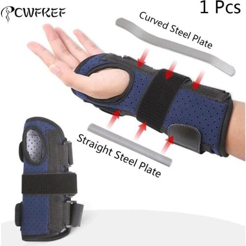 1PCS Carpal Tunnel Wrist Splints Wrist Support Brace For Arthritis Tendonitis Night Sleep With Palm Cushion Pad Right Left Hand