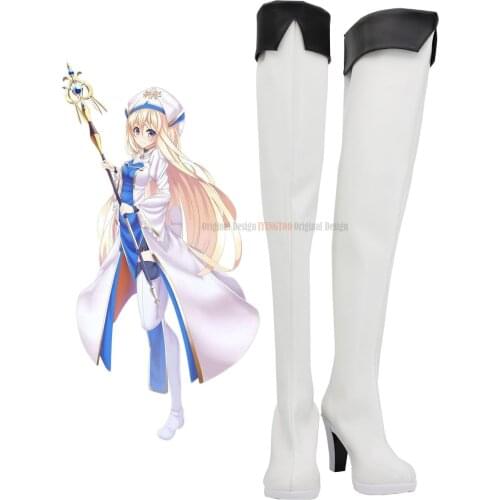 Priestess Wellingtons Boots Cosplay Goblin Slayer Priestess Cosplay Boots Kitten Heels Shoes Custom Made