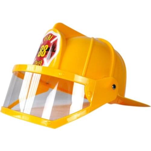 Kids Fireman Helmet Firefighter Hats Fancy Dress Accessories Kids Halloween Party Role Play Toys Yellow