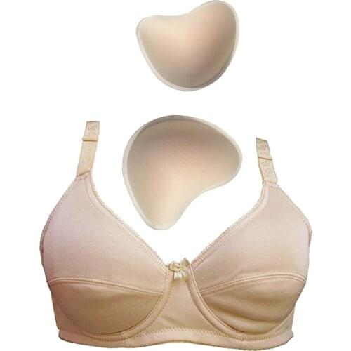 Breathable Pocket Bra With 2PCS Lightweight Sponge Pads For Crossdresser Mastectomy Drag Queen Ajusen