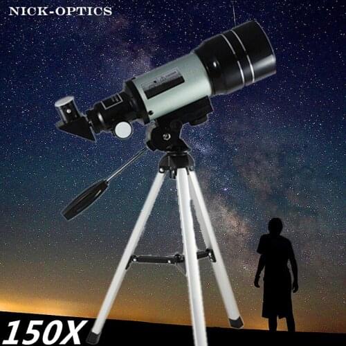 F300/70mm Optical Telescope 150x Professional Astronomical Refracting Telescope HD Astronomical Jumelles Zoom scope for science