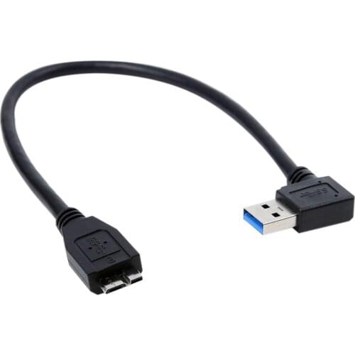 30cm USB 3.0 Cable Right Angle A Male to Micro B Cable Connector Adapter NOV99