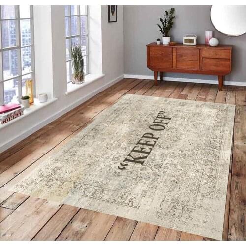 KEEP OFF 34 Patterned Carpet, Non Slip Floor Carpet, Teens Carpet, Turkish Rug