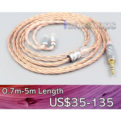 LN007200 Silver Plated OCC Shielding Coaxial Earphone Cable For Sennheiser IE8 IE8i IE80 IE80s Metal Pin