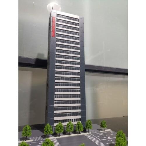 1/150 N Scale Model Trains Miniature Building Sand Table Model Modern Integrated Commercial Building Kits Diorama For Layout