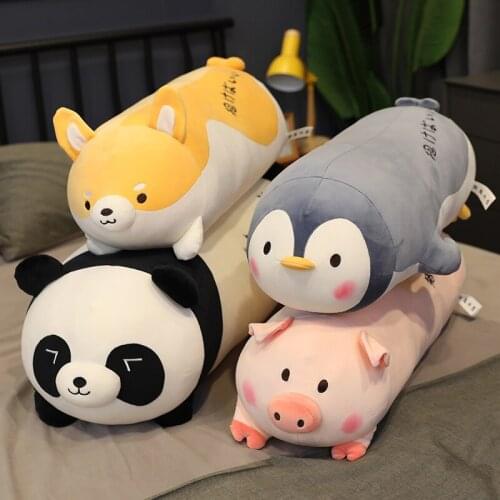 New 70 / 90cm animal pillow dinosaur, penguin, panda, Chai dog, pig doll pillow plush toys high quality pillow for children