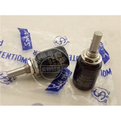 ORIGINAL Japan Sakae 20HP-10S 10k 10 lap multi-turn wirewound potentiometer handle length 25MM switch