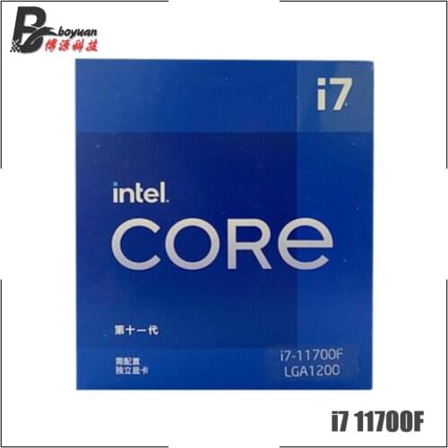 Intel Core i7-11700F i7 11700F 2.5 GHz Eight-Core Sixteen-Thread CPU Processor 16M 65W LGA 1200 Need H410 B560 Z590 Motherboard