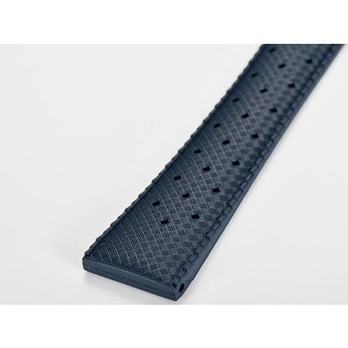 Free Delivery Soft Rubber Vintage Watch Band Outdoor Sports Men Waterproof Universal Plain Top Black 20 22mm