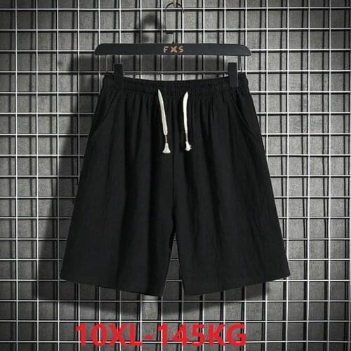 Summer men casual cotton shorts plus size 8XL 10XL korea style Stretch shorts loose home sleep wear loose shorts khaki gray 60