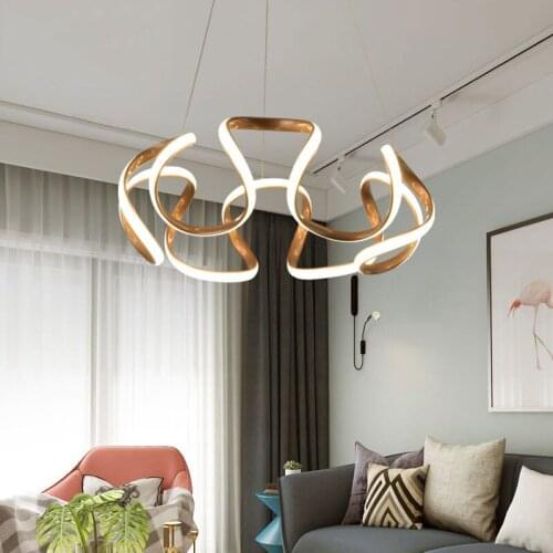 Modern Irregular LED Aluminum Chandelier Acrylic Ceiling Hanging Lamp Pendant lamp indoor Home Light Decoration Fixtures