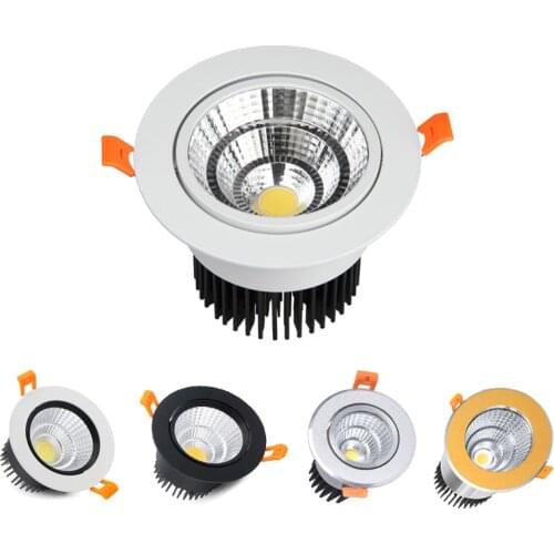 Super Bright Recessed LED Dimmable Downlight COB 7W 9W 12W 15W 18W 20W 35W LED Ceiling Spot Light LED Ceiling Lamp AC 110V 220V