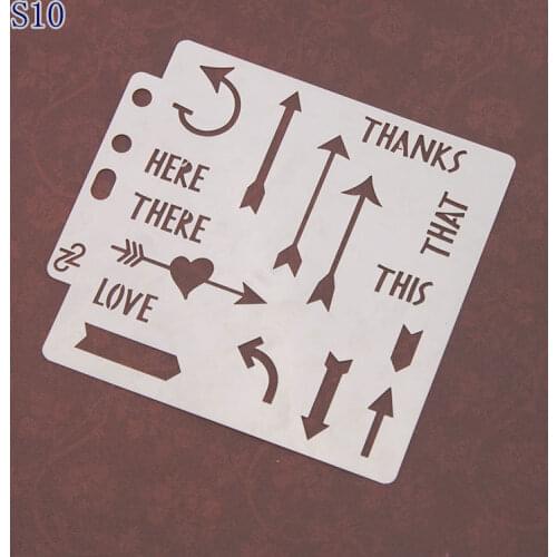 LOVE Arrow Layering Stencils for Diy scrapbook/photo album Decorative Embossing coloring,painting stencil,home decor