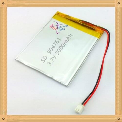 XHR-2P 2.45 2.54 3000mAh with protective plate 904761 3.7V polymer lithium battery 904760 mobile power supply