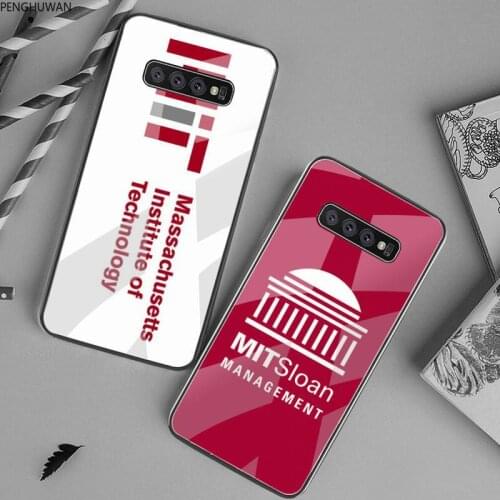 PENGHUWAN World famous university MIT Phone Case Hull Tempered Glass For Samsung S20 Plus S7 S8 S9 S10 Plus Note 8 9 10 Plus