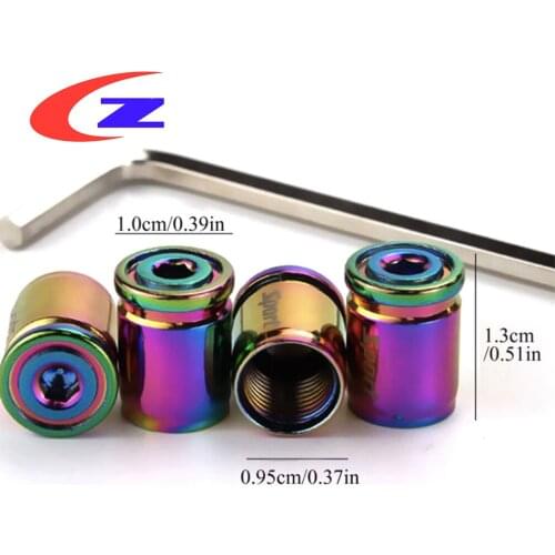 1Set Car Styling Zinc Alloy Anti-theft Sport Airtight Covers Car Tire Valve Stem Air Cap Wheel Tires Tire Tool
