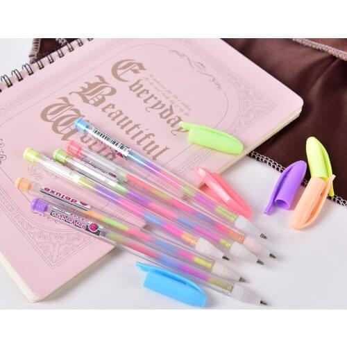 1pcs Marker Highlighter Writing Pen Rainbow Multiple Colors Stationery School Office Kid gift Fluorescent pen