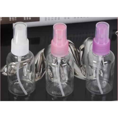 1Pcs Transparent Empty Spray Bottles 25ml Plastic Mini Refillable Container Empty Cosmetic Containers Color Random