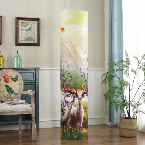 3D Round Cylinder Vertical Air Conditioning Cabinet Machine Dust Cover Protect Case for Home Living Room Decorations FC33