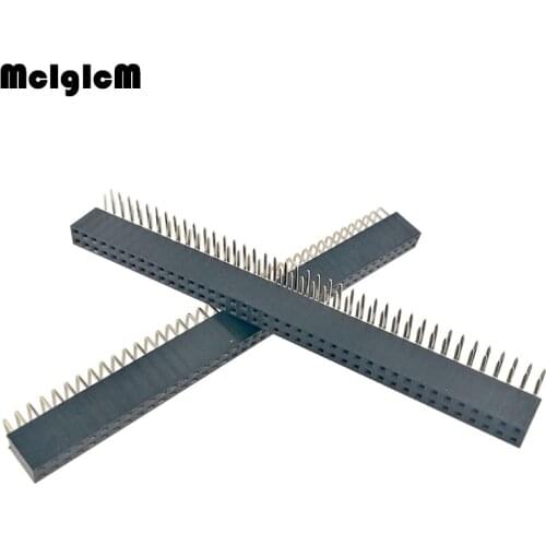 5PCS Pitch 2.54mm 2x40Pin 80 Pin Female Double Row Right Angle Straight Header Strip Connector Socket