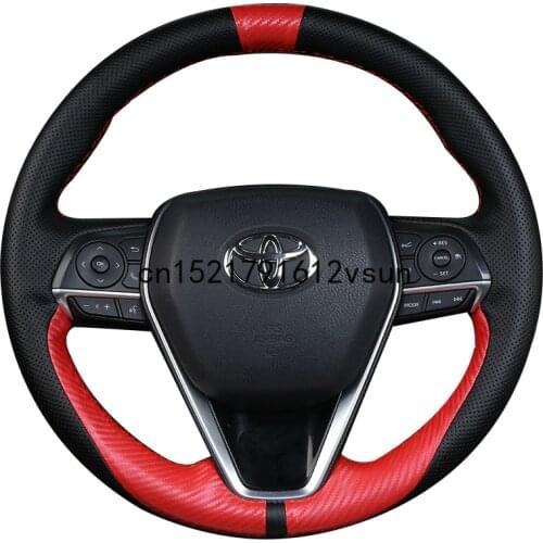 DIY Steering Wheel Cover Custom Fit For Toyota Highlander RAV4 Avalon Camry Corolla 2019 Interior Accessories