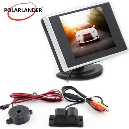 Parking sensor 2IN1 reversing camera monitor 3.5 inch TFT 3IN1 Car Monitor Auto TV Car Backup Reverse Monitor