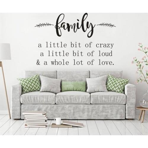 Home Love Quote Vinyl Wall Decal Family Wall Sticker Removable Living Room Decoration Sweet Family Vinyl Wall Murals