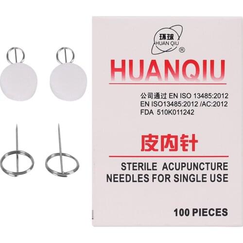 Huanqiu 100 pcs disposable sterile intradermal needle acupuncture ear massage press needle 0.16*5/0.20*5/0.22*5mm