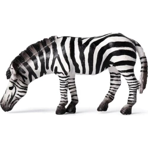 4 Kinds Mini Simulation Zebra Animal Figure Collectible Toy Wild Animal Action Figures Kids Plastic Cement Model Educational Toy