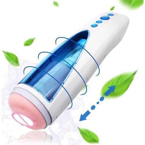 Male Masturbation Cup Automatic Telescopic Rotation 10*10 modes Silicone Vagina Real Pussy Sex Toys For Men Toys For Adults 18