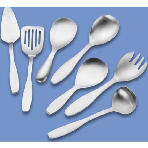 1piece Stainless Steel Kitchen Gadget Sets Turner Soup Spoon Cake Spatula Scraper Pasta Server Cooking Utensils Set Accessories