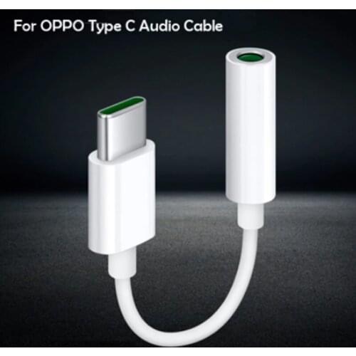 Original Audio Cable Type C 3.5 Jack Earphone Cable USB C To 3.5mm Headphones Adapter For OPPO Ace 2 Reno 3 4 5 Pro R17 Find X2