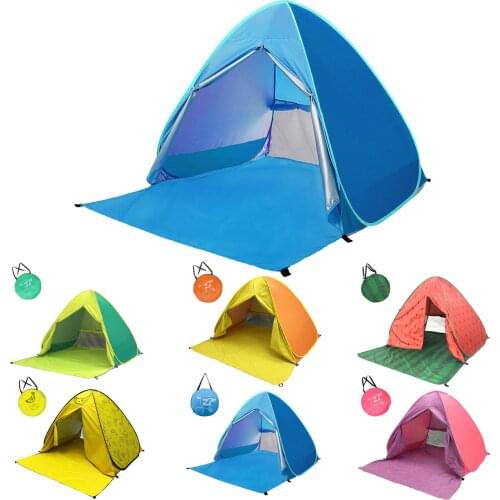 Beach Tent Ultralight Folding Fishing Tents Pop Up Automatic Open Tent Family Tourist Fish Camping Anti-uv Fully Sun Shade 2021