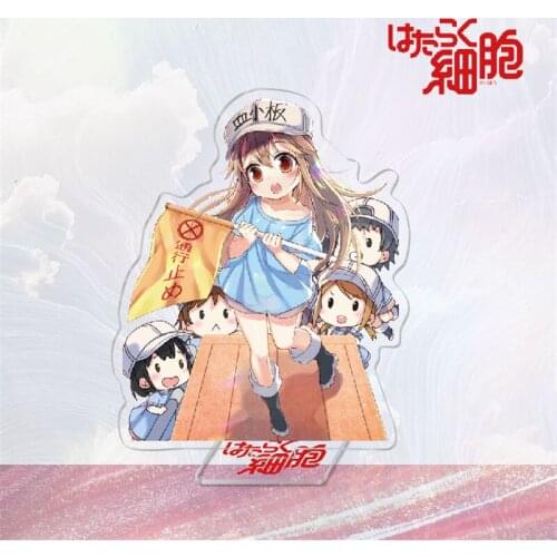 Popular Anime Cells at Work Collection Stand Model Plate Pletelet Red Blood Cell Cosplay Acrylic Figure Desktop Decor Fans Gift