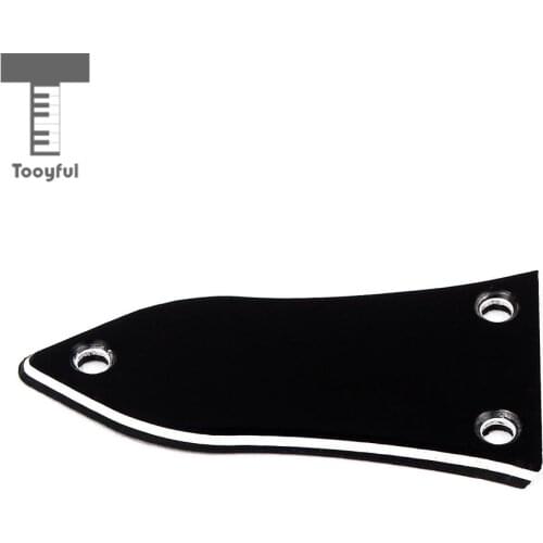 Tooyful Durable 3ply Plastic 2mm Thickness Truss Rod Cover 3-hole with 3 Mounting Screws Set Guitar Parts