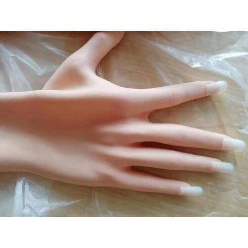 Realistic Soft Female Silicone Hand Glove 60CM Length Lifelike Hand for Crossdresser Transgender Shemale Drag Queen 3G