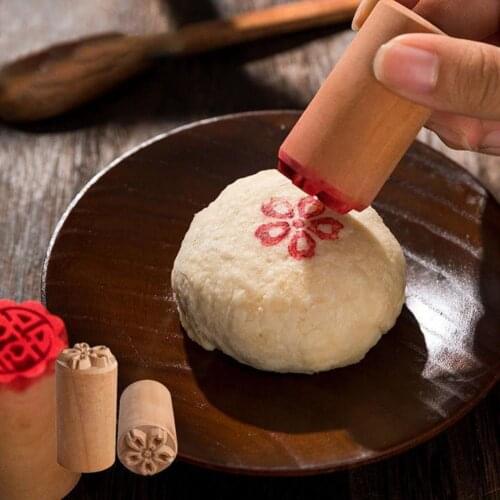 Cookie Stamp Reusable DIY Wood Chinese Moon Cake Pastry Stamp Cake Decor Tool Moon cake seal